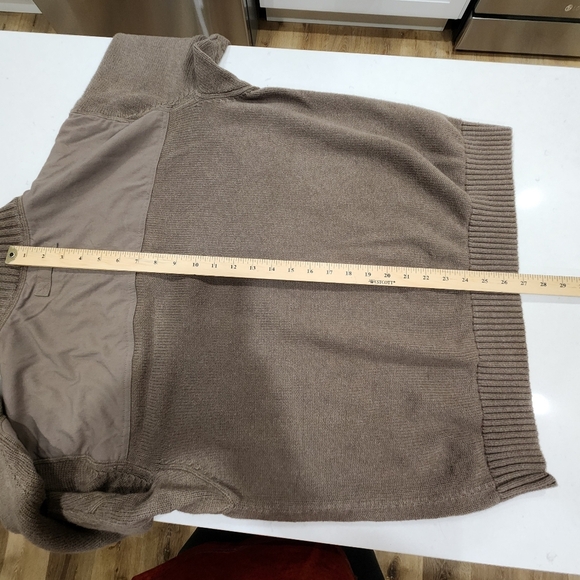 Duluth Trading Co Men XL 1/4 Zip Mock Neck Wool Blend Knit Sweater Elbow Patches - Picture 11 of 12